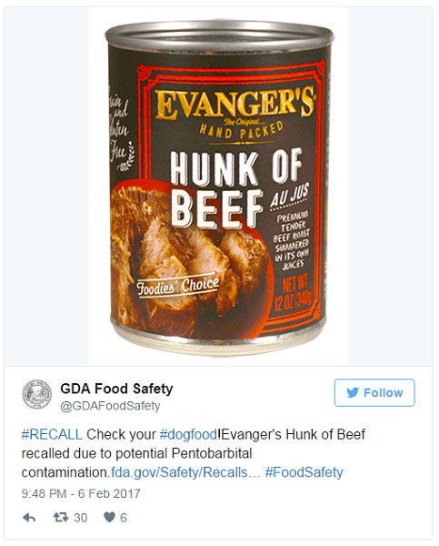 Evanger寵物食品公司的回收牛肉罐事件，暴露出遭安樂死的動物再製為食品的問題。 取自washingtonpost.com