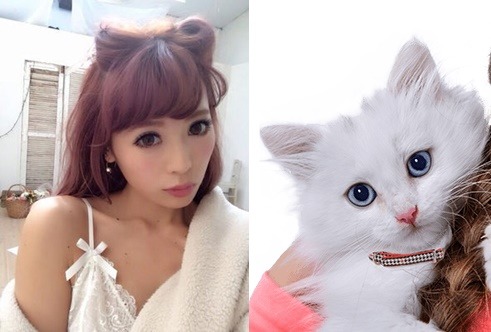 貓耳髮型，加上生動的眼妝，貓女就誕生了!     取自網路
