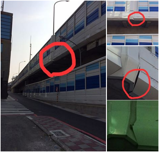 車水馬龍的快速道路，一隻幼貓不知如何鑽進快速道路隔音牆裡。小貓一直想從隙縫鑽出，頭和手都在隔音板外的險象，讓愛媽心急如焚。陳巧玲/提供