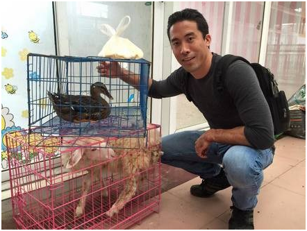 馬克•秦（Marc Ching）是移民美國的第四代日裔寵物中醫和營養師。取自thedodo.com