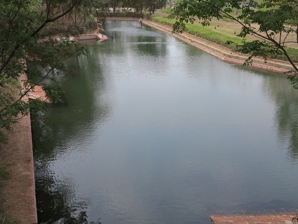 國家一級古蹟億載金城的護城河是引海水形成,不適合淡水魚類及禽鳥棲息。蕭士塔/攝