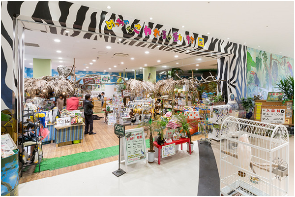 摸爽爽動物園位於購物中心1樓，全票1,000日幣（約300台幣），3歲～國中生600日幣（約180台幣），同層還有ZARA、H&M、GAP等服飾店和超市。 取自Pieri MORIYAMA