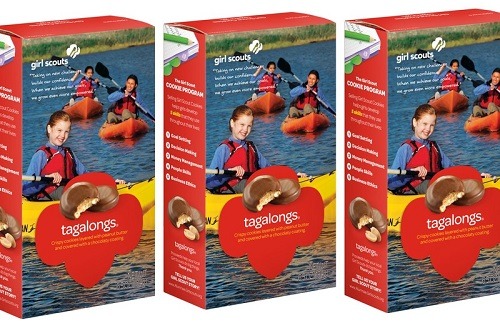 流行的他噶龍(Tagalong)女童子軍餅乾,在狗餐車上也賣得到狗食版,棠•福特還以這個餅乾食譜得過獎。取自網路