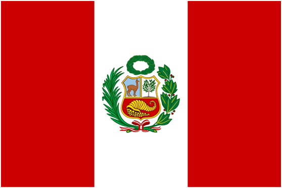 秘魯國旗國徽左上方是代表民族象徵之一的駱馬。取自網路