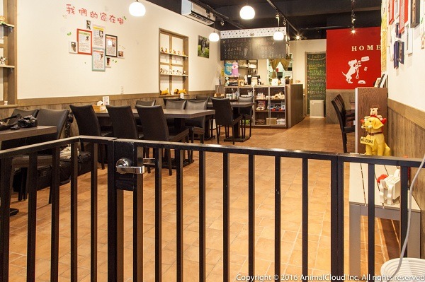 店內空間寬敞，並有圍欄設計，防止毛孩在遊玩過程衝出門外。