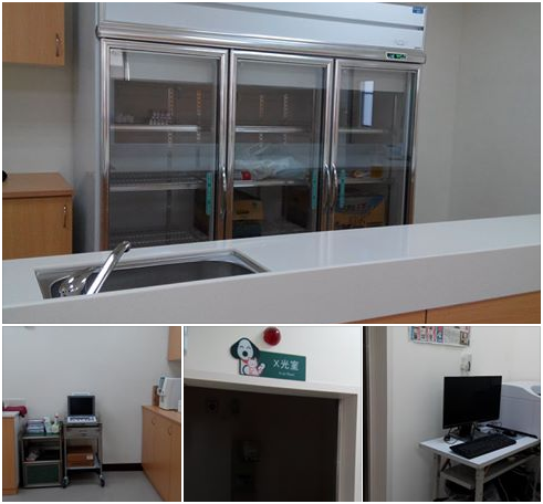 診療手術醫療區，有超音波室、X光室、血液生化檢驗儀，造福浪浪毛孩。瑭芯/攝