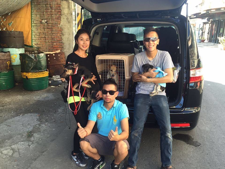 住在溫哥華的Jeremy(中)跟朋友Brian(右)創設了一個youtube頻道，去年底特別來台灣拍攝Mary’s Doggie的故事。　取自Mary’s Doggie