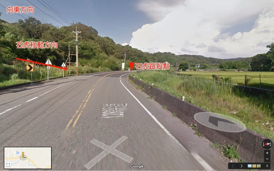 生態觀察者李璟泓也特別到石虎遭路殺地點探勘,希望還原當時情況、避免有下一隻石虎遭到同樣的傷害。 李璟泓/提供