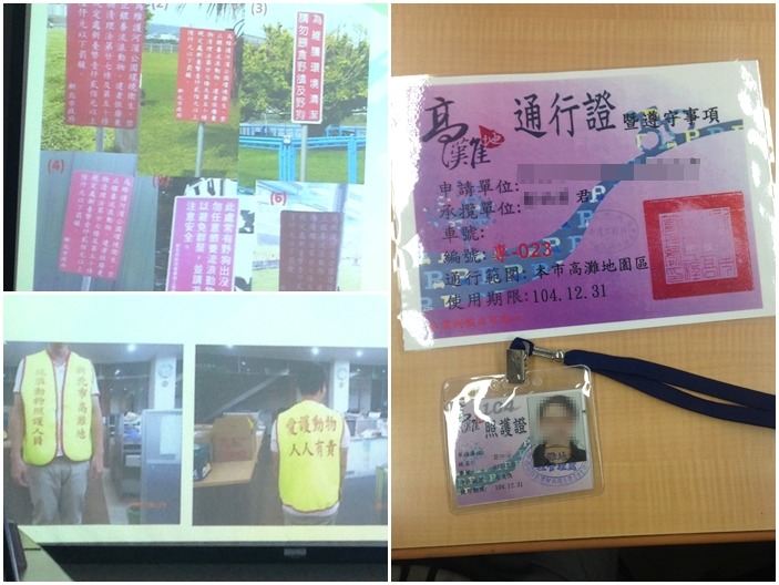 高灘處將統一製作照護背心、通行證及餵養證，未來保全也會協助當地餵養人。　何宜/攝