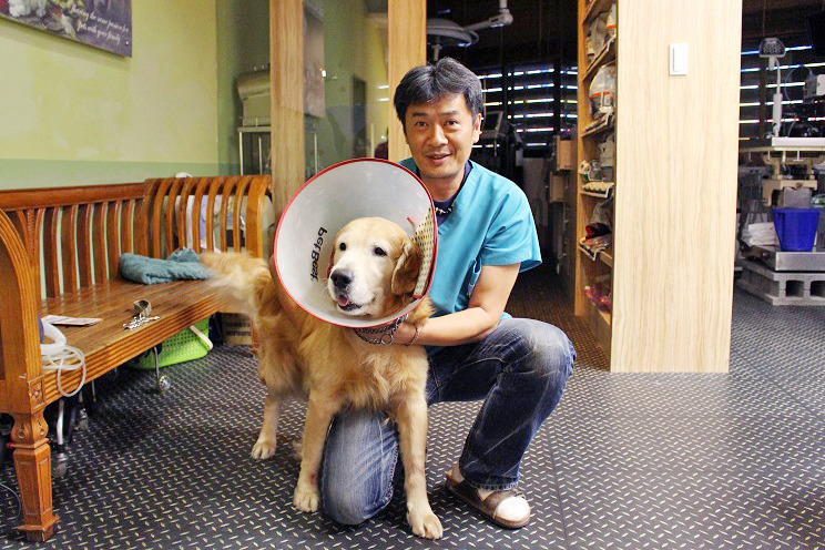 楊靜宇醫師去年參選市議員時,政見中就有建置寵物血庫的概念。 何宜/攝