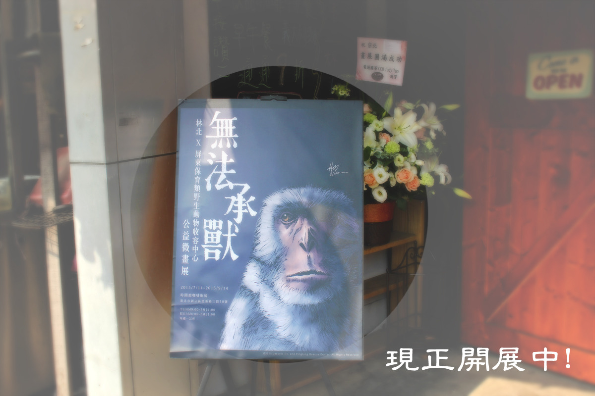 這些住在屏東保育類野生動物收容中心的動物,成為畫家筆下的主角,等待民眾一同來體驗牠們的人生故事。 林北/提供