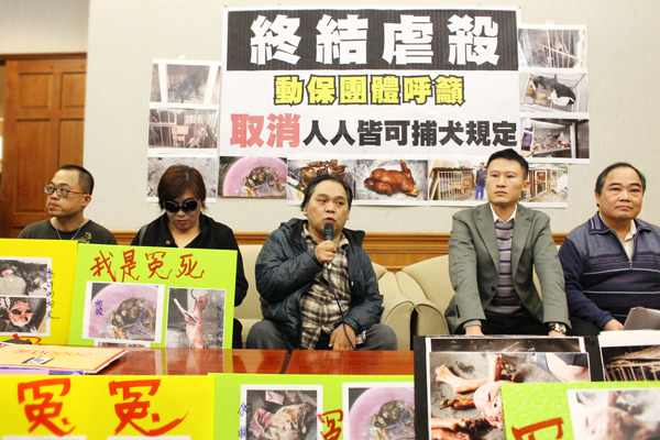 黃泰山表示，去年徐姐獨自偵破14起屠狗案，至今共有6起移送法辦。 何宜/攝