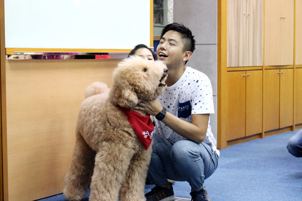 熊爸訓犬時常與貴賓狗哈樂搭檔，教飼主如何正確跟寵物互動！　何宜/攝