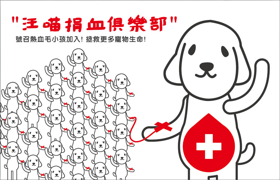 全國動物醫院也在院內建置熱心捐血狗俱樂部。 取自全國動物醫院官網