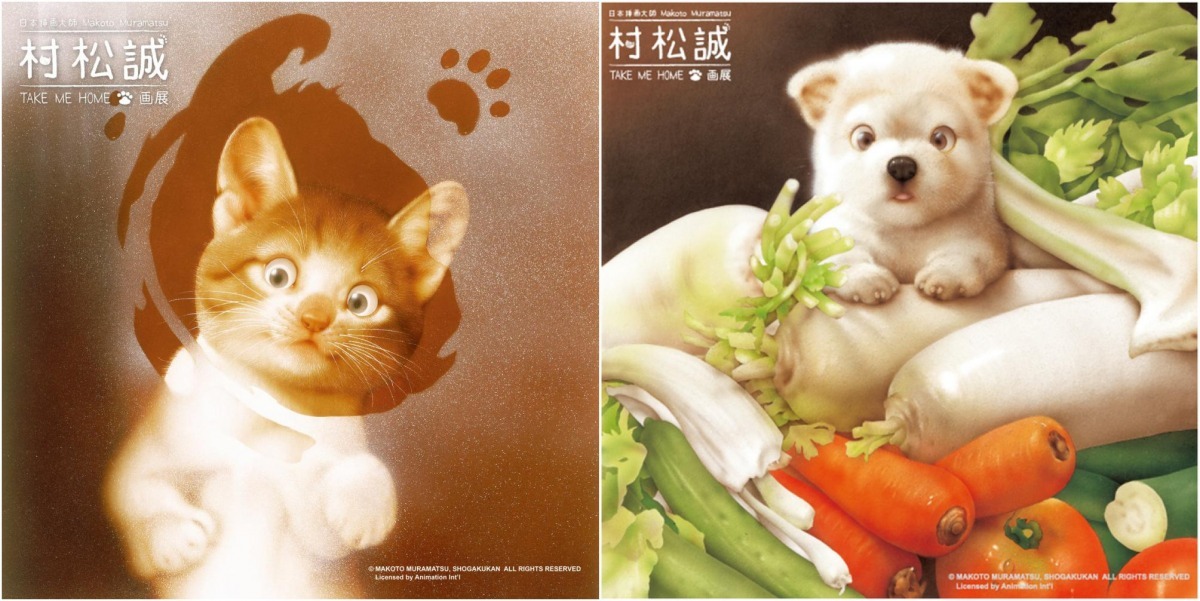 村松誠的筆觸細膩，作品中的貓狗眼神與肢體都活靈活現，深受許多人喜愛。   愛貝克思/提供