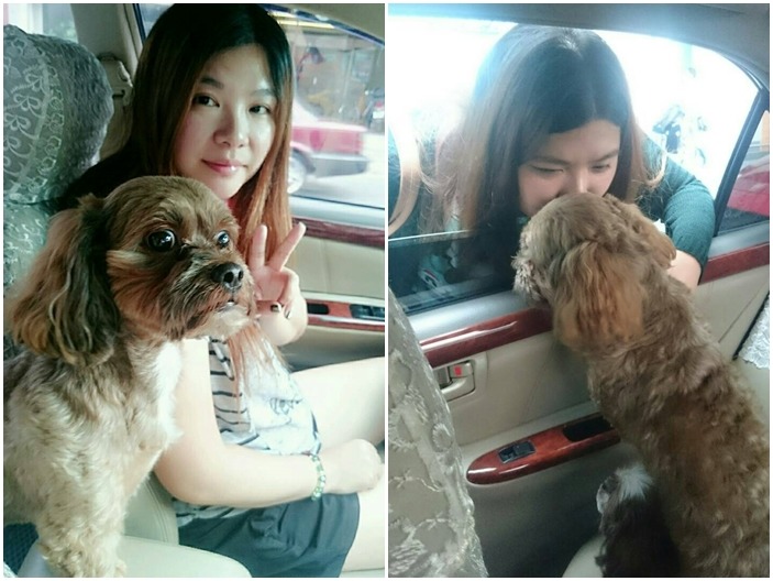 林沅君與愛犬龍龍感情相當地緊密。　林宣怜/提供