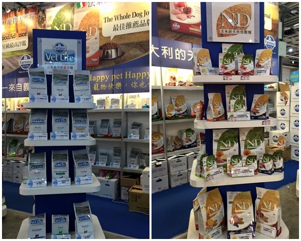 法米納旗下有一般飼料「ND」以及專業通路的處方飼料「Vet Life」，目前僅在去年的寵物展上亮相過。　取自法米納天然糧 Farmina 聯信寵物