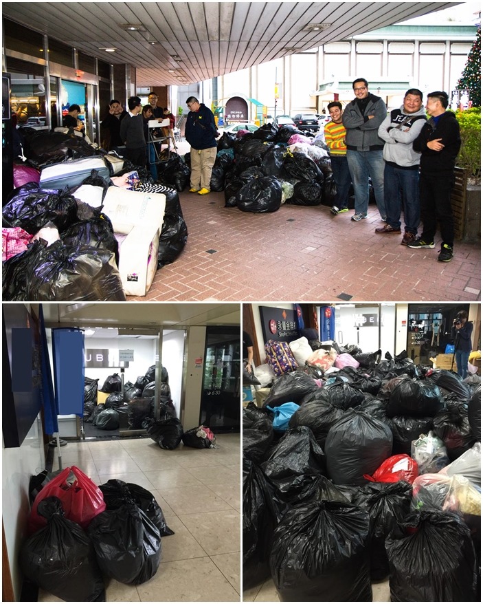 滿滿的物資堆滿了Uber辦公室,也感謝當天10位司機辛苦忙碌奔波。 Uber/提供