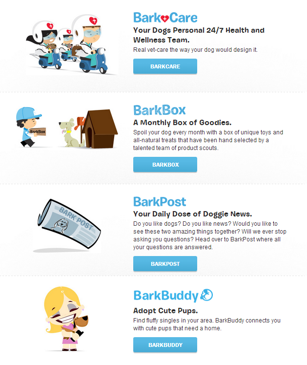 Bark & Co公司研發的其他寵物App！　取自Bark & Co官網