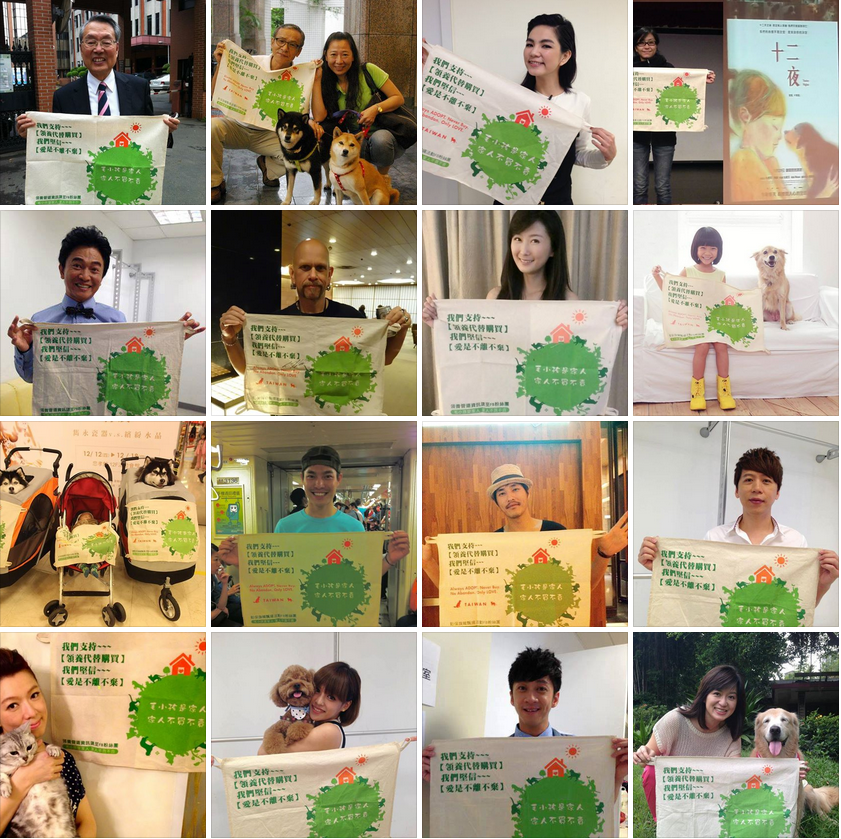 讓動保旗幟飄揚的活動讓各個領域的名人紛紛現身參與！　翻攝自毛小孩是家人粉絲團