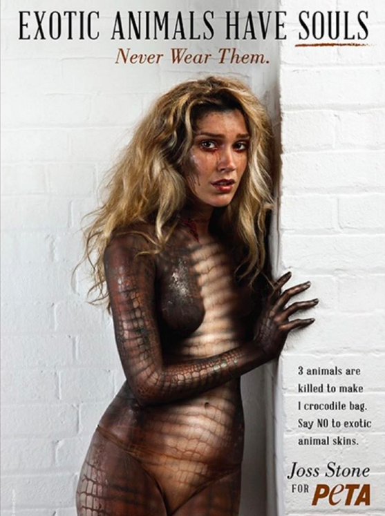 喬絲史東日前幫PETA拍攝宣傳廣告,效果吸睛。 取自Joss Stone instagram