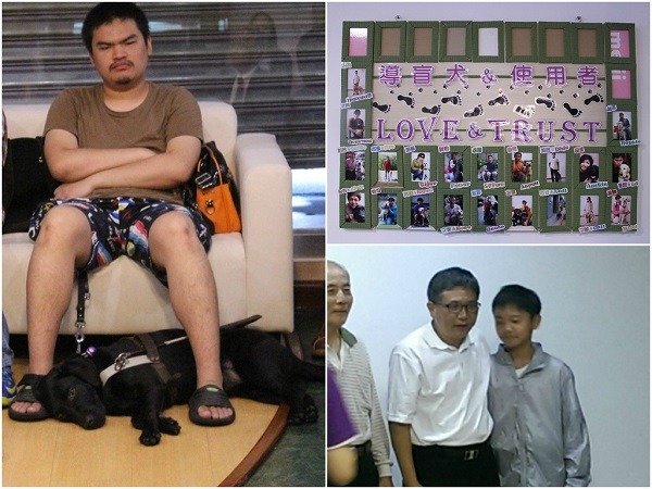 Pretty是母犬，體型比較嬌小。圖右下為最疼愛Pretty的爸爸和小哥哥。