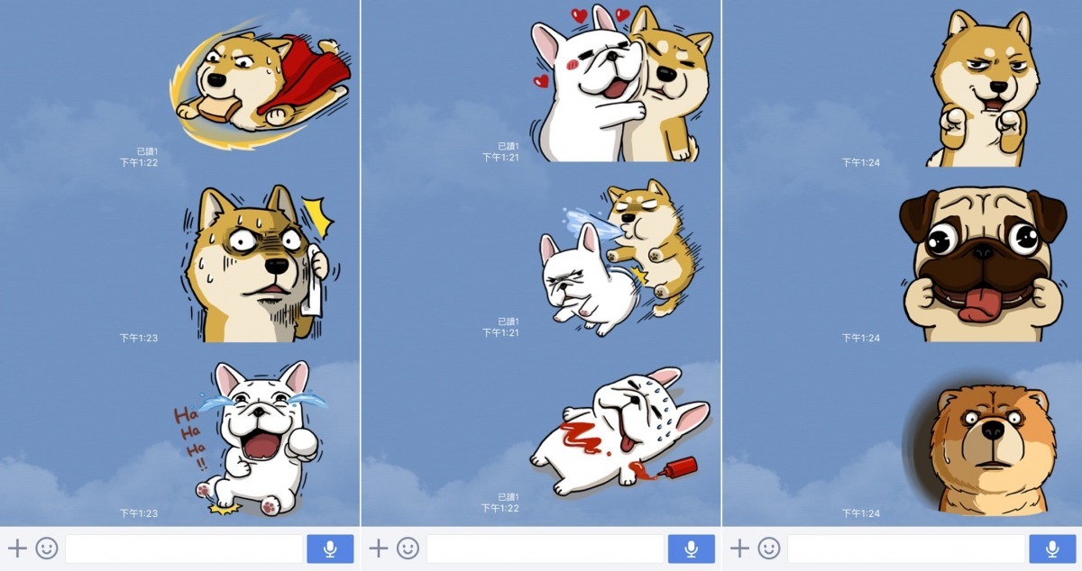 左一和左二為「豆卡頻道2-茶包&飯丸」，右一則是2014年出版的「豆卡頻道」。　Line截圖