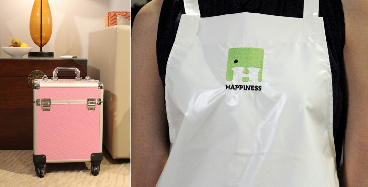 幸福滿分會提供美容箱和圍裙給美容師。除了洗毛精外,不強制要求美容師使用規格化的器具,一切以美容師順手為主。 黃靖雅/攝