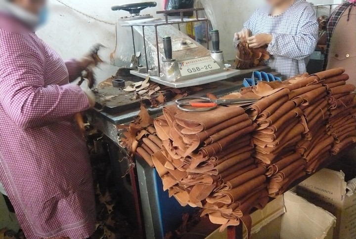 你看得出這些皮革是狗皮嗎？　資料照。PETA Asia/提供