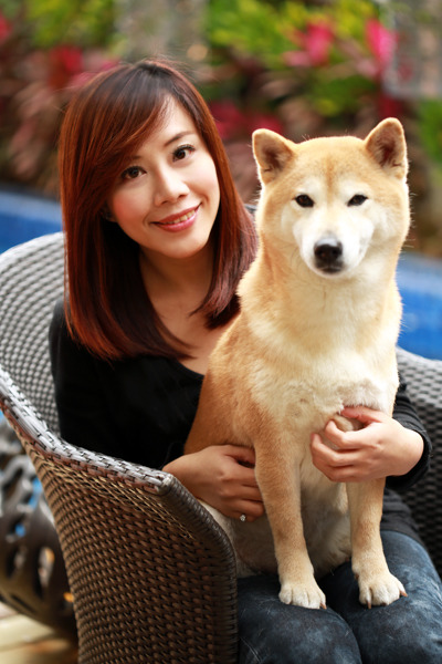 柴犬Yumi是TVBS主播秦綾謙的寶貝，看到牠煩惱都沒了！　秦綾謙/提供