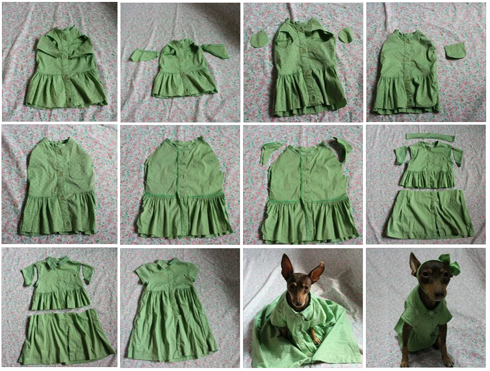 皮媽在粉絲專業大方分享把童裝改成狗衣服的小撇步。　取自「小皮」粉絲團