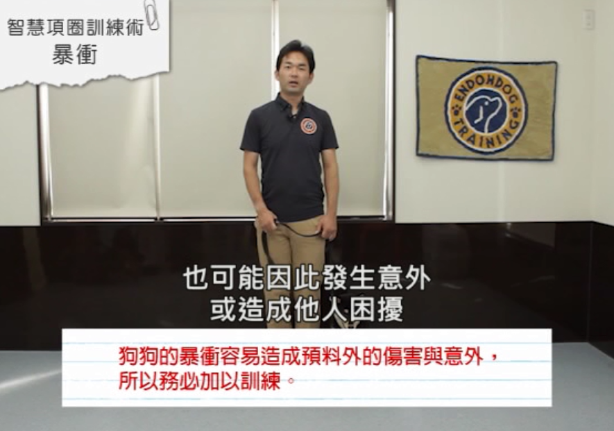 遠藤和博認為，應和狗狗建立明確的主從關係，並加以訓練，以免給別人帶來困擾；另外，提高狗狗對指令的服從度，也能在危險發生時，及時保護狗狗。　截自狗狗行為矯正書教學影片