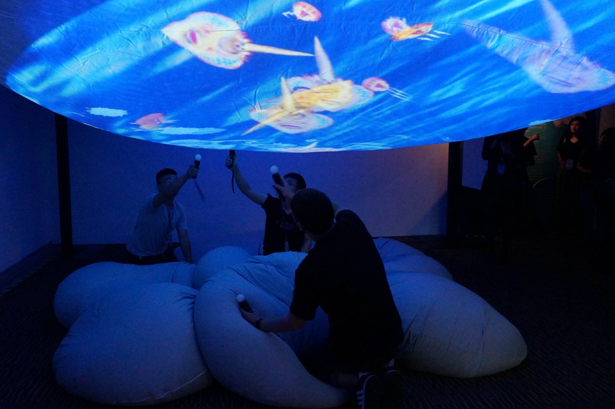 「生態想想」聯展以沈浸式互動劇場呈現故宮「海錯圖」。文化部/提供