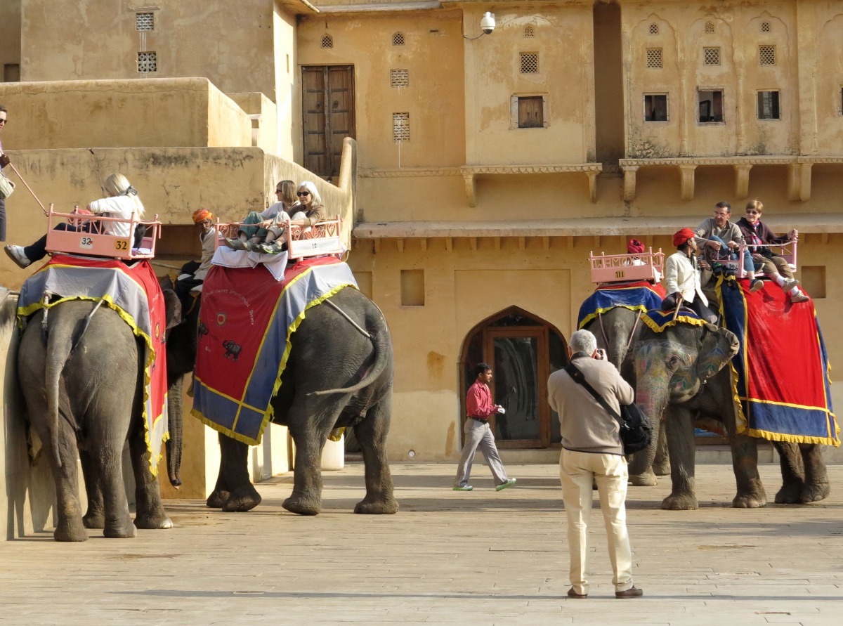 到南亞及東南亞國家旅遊，騎大象仍是熱門活動。高維奇/攝