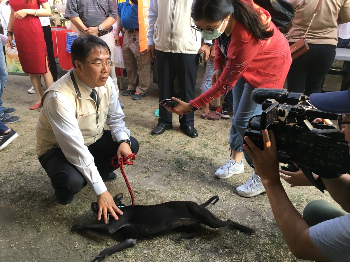 黃偉哲市長關心市民及毛小孩的健康安全與照護。圖/台南市動保處提供