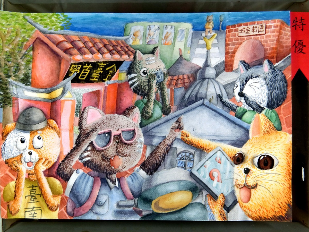 國小高年級組特優-永康國小蘇毓媃參賽作品。圖/台南市動保處提供