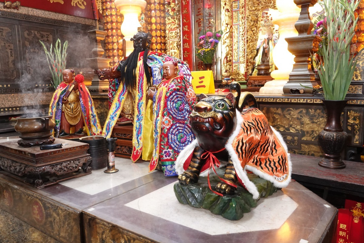 台南市玉皇宮的天師出外鑑醮有虎爺隨行護駕。高維奇／攝