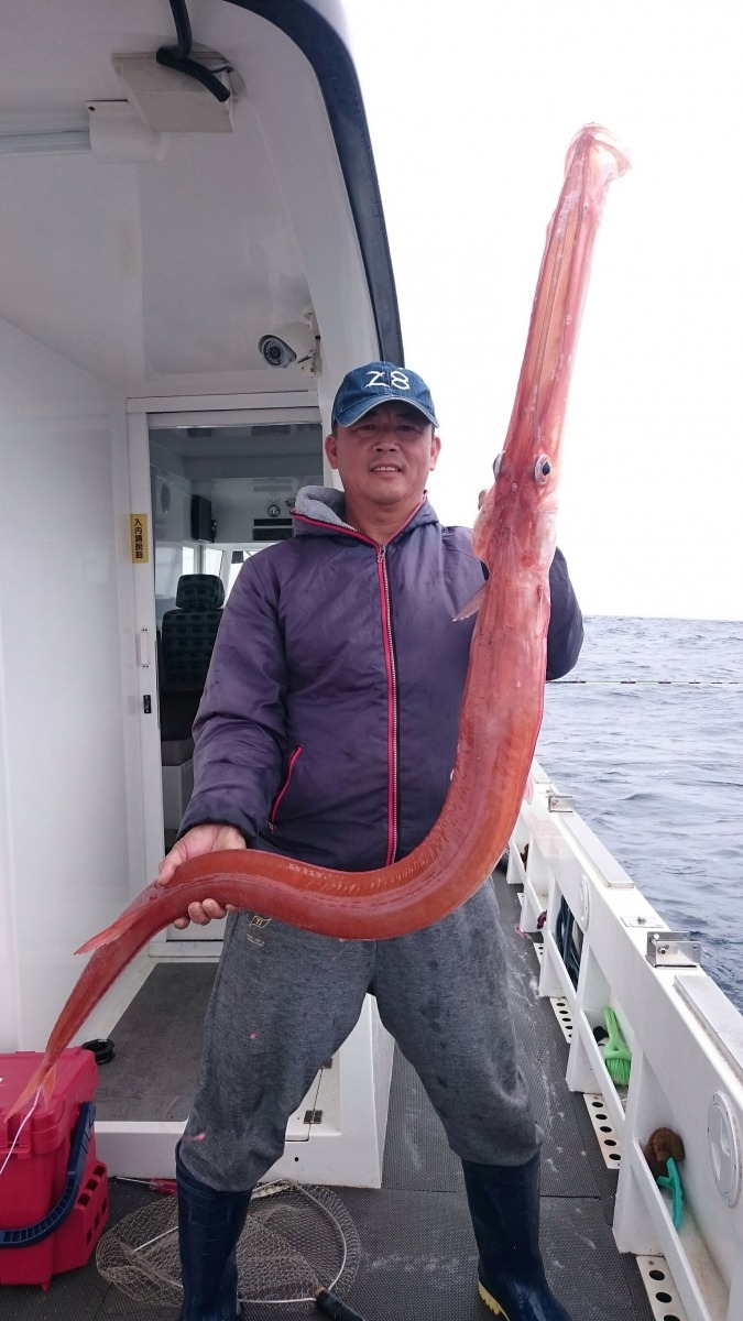 林性儀釣魚經驗豐富,這是他在澎湖海域釣到的紅馬鞭魚。圖/林性儀提供