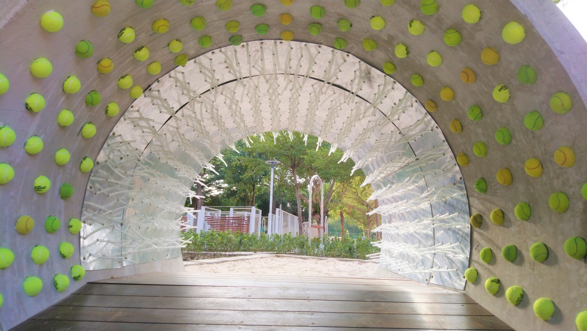 12感官遊戲設施-涵管通道。台中市新工處/提供