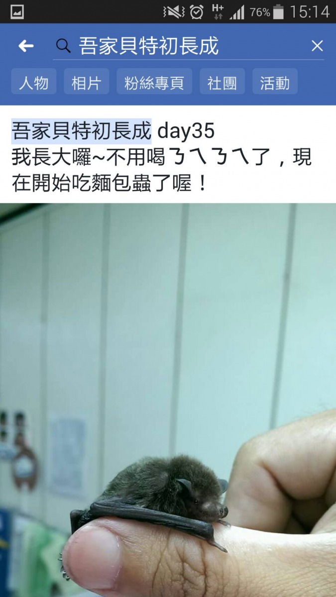 「洪貝特」的成長是最好的生命教材。雨林/翻攝自臉書