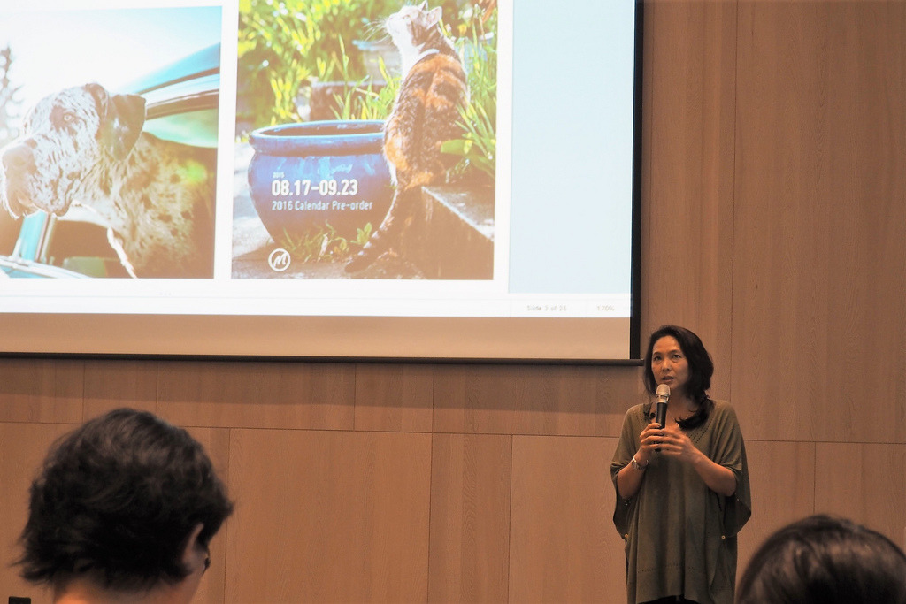 導盲犬訓練師Mojito分享瑞士巴塞爾收容所如何讓流浪動物更容易受民眾領養。攝影：李育琴