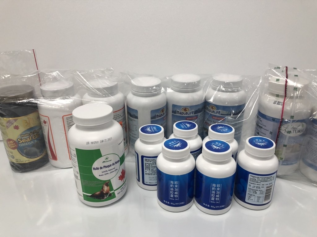 含海豹油的保健食品帶回台灣或帶出台灣，都要經過申請，審核通過才能暢行海關。圖片來源：海洋保育署