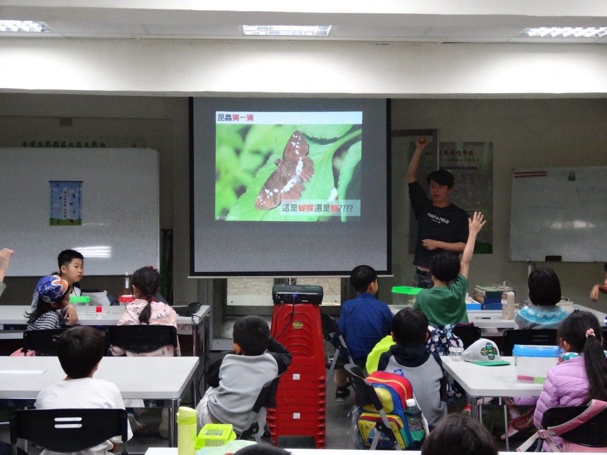 「昆蟲體驗營」讓學子在埋首課業之餘能走出戶外，看見更多自然生態的美麗與感動。臺北市教育局/提供