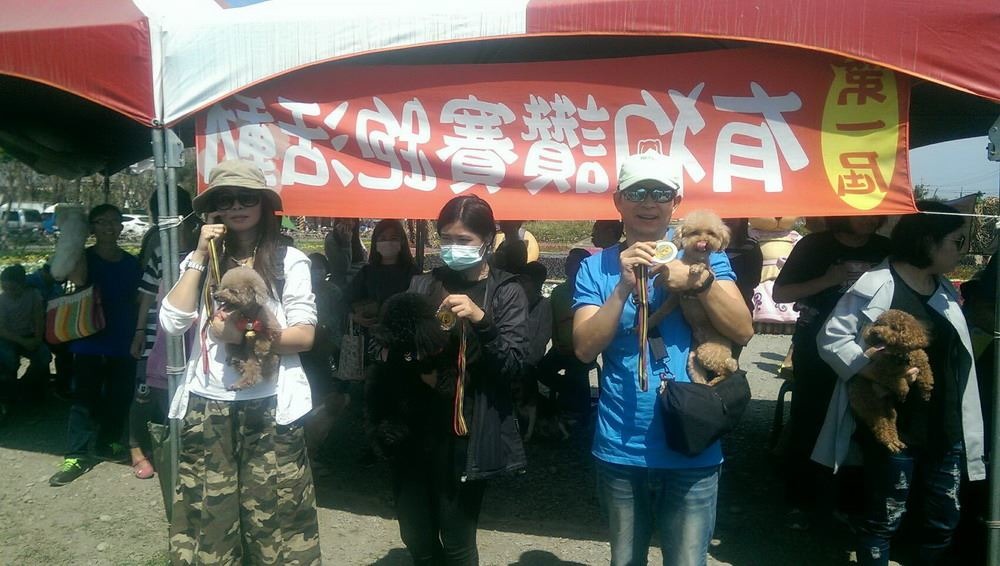 第一屆有狗讚賽跑及大胃王活動參與及獲獎狗兒。屏東縣政府/提供