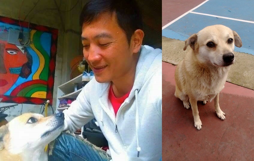 于冠華與已離世愛犬莉妹兒mia的合照。新北市動保處/提供