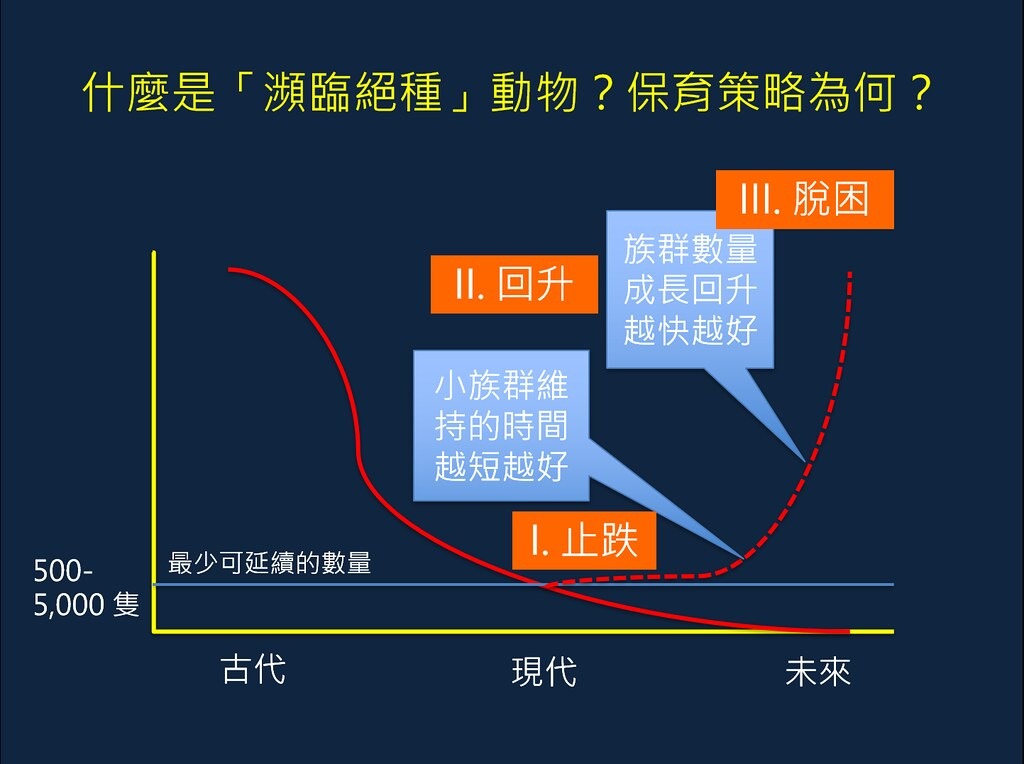 瀕絕物種族群數量曲線變化圖。裴家騏教授提供