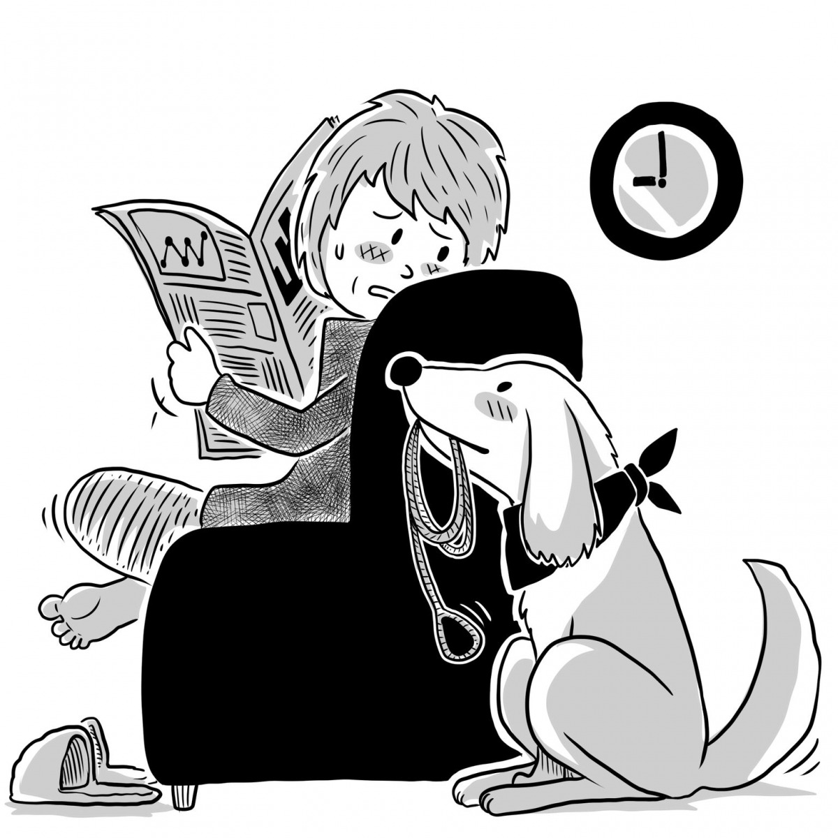 取自 米奇鰻「毛小孩的神秘力量」畫作。劉威良/提供