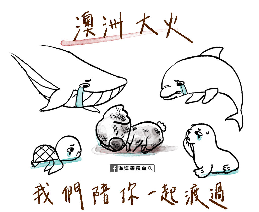 海巡署長室發文呼籲共同行動,圖片轉載自該粉絲專頁。