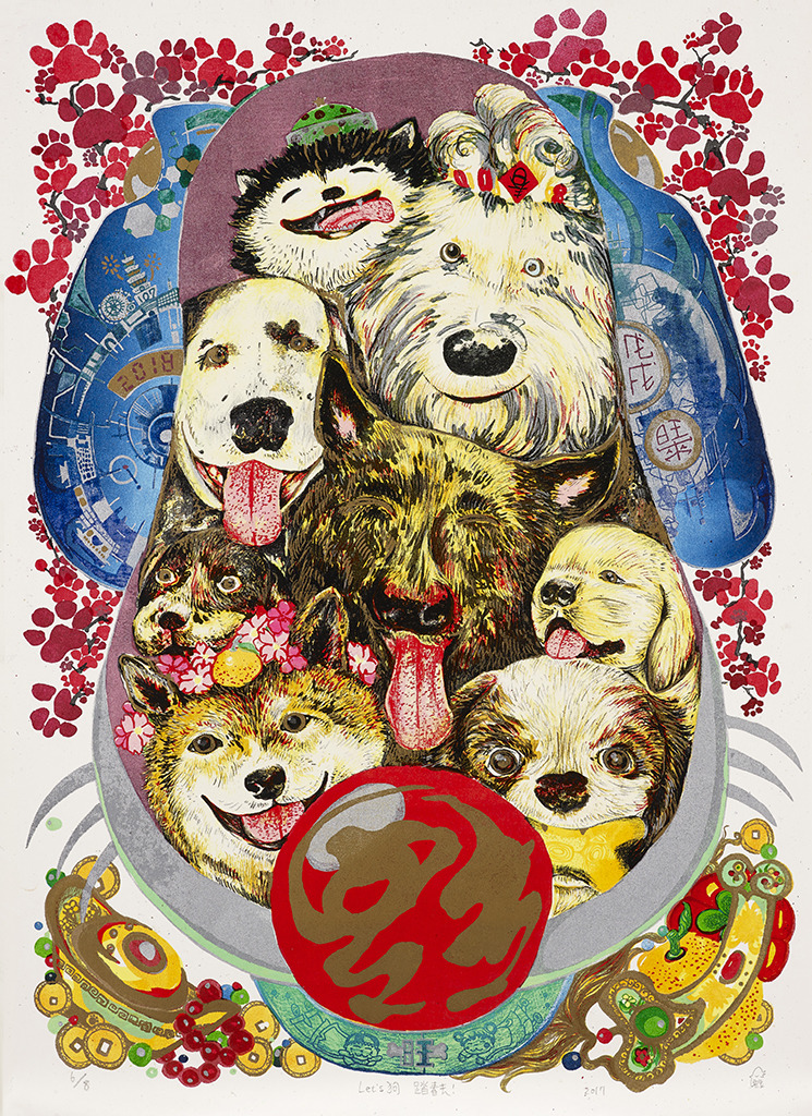 首獎-陳宣安〈Let`s 狗 踏春去！〉。國美館/提供