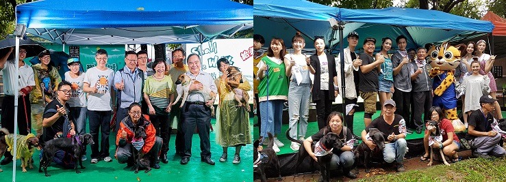 為期兩天的活動都遇到下雨,仍不減大家推動動保的熱情。雨林/翻攝